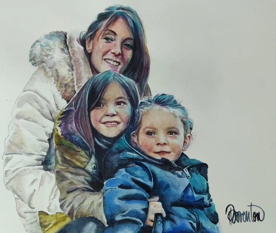 aquarelle famille