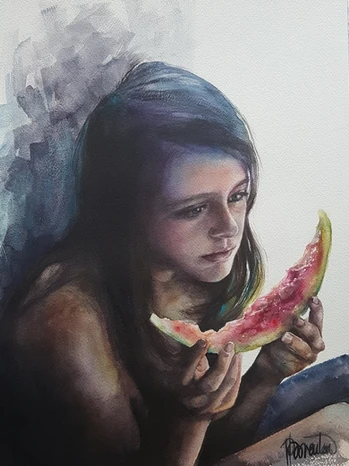 aquarelle petite fille