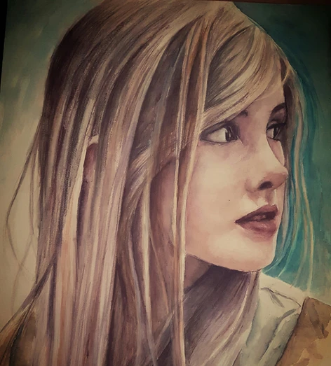 portrait aquarelle petite fille