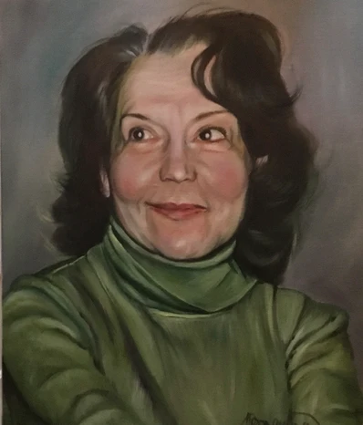 Portrait à l'huile femme