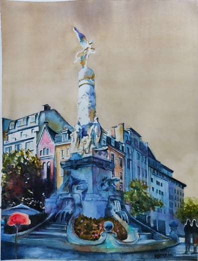 tableau Reims fontaine Subé