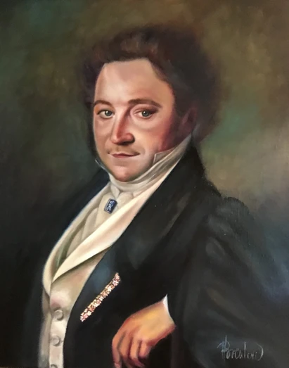 Portrait ancien peinture à l'huile