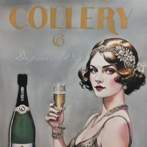 Roaring twenties poster Champagne Collery affiche publicitaire style années 20